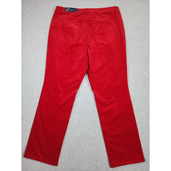 NWT Talbots Women's Red Corduroy High Waisted Straight Leg Pants Size 14P - Picture 5 of 15